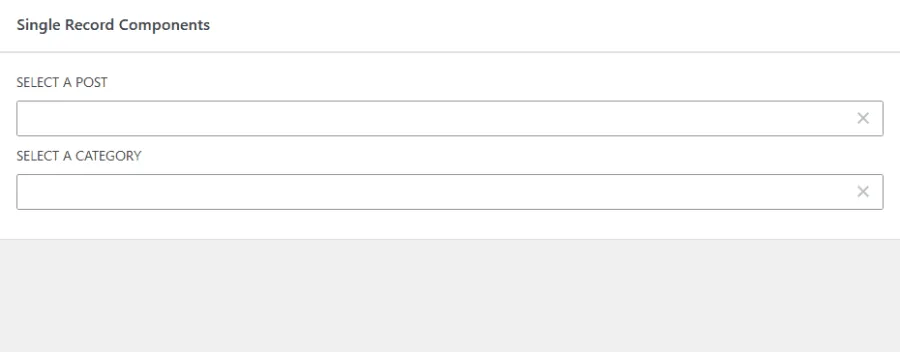 A screencast of using the EntityRecordSelect component to select a single post or term.
